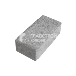 Тротуарная плитка Прямоугольник 25х50х6 см, серо-белая на камне