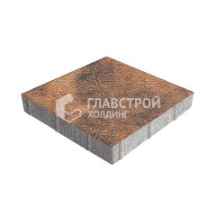 Тротуарная плитка Квадрат 300х300х60, сомон на камне