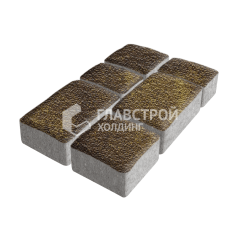 Тротуарная плитка Старый город, осень с гранитной крошкой, 6 см