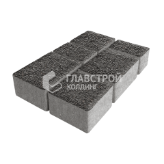 Тротуарная плитка Ностальгия, джафар черный с гранитной крошкой, 4 см