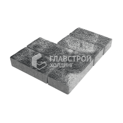 Тротуарная плитка 200х100х100, черно-белая с гранитной крошкой