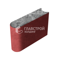 Камень бортовой БРШ 50.20.8, черно-белый с мраморной крошкой, красное основание