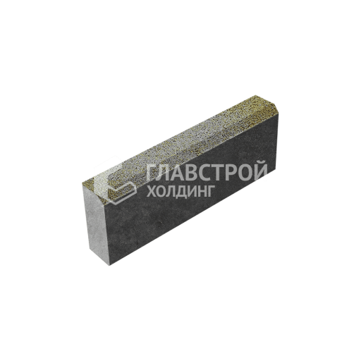 Камень бортовой БР 50.20.8, меланж, черное основание