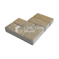 Тротуарная плитка Брусчатка, особая серия с мраморной крошкой, 4 см