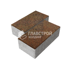 Тротуарная плитка 240х120х70, джафар оранжевый на камне