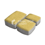 Тротуарная плитка «Классика 3 камня», желтая, 4 см