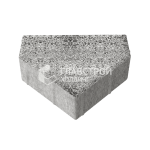 Тротуарная плитка Тиара, антрацит на камне, 6 см