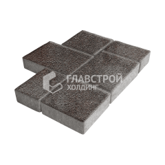 Тротуарная плитка Новый город, мокко на камне, 6 см
