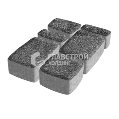 Тротуарная плитка Классико, аляска черная с мраморной крошкой, 6 см