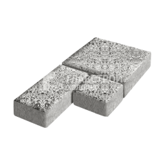 Тротуарная плитка Рубико, аляска белая, 4 см