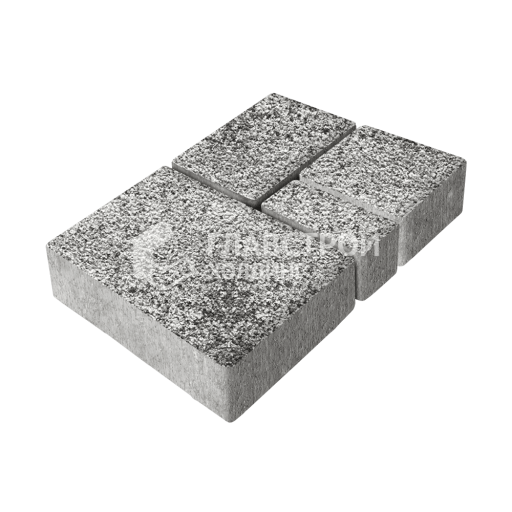 Тротуарная плитка Мюнхен, аляска белая с гранитной крошкой, 4 см