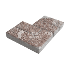 Тротуарная плитка 200х100х60, хаски с мраморной крошкой