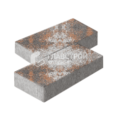 Тротуарная плитка 600х300х60, агат оранжевый на камне