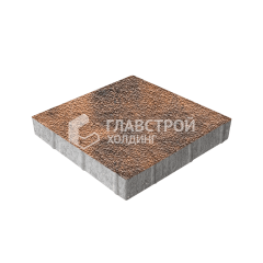 Тротуарная плитка Квадрат 400х400х60, сомон с мраморной крошкой