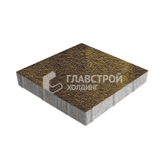 Тротуарная плитка Квадрат 500х500х70, осень с гранитной крошкой