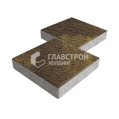 Тротуарная плитка Квадрат 500х500х70, осень с гранитной крошкой