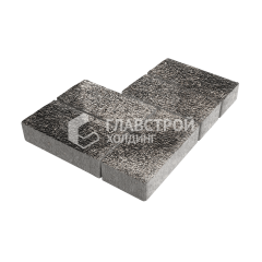 Тротуарная плитка Брусчатка, агат коричневый с гранитной крошкой, 6 см