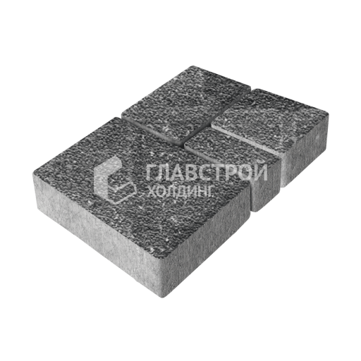 Тротуарная плитка Мюнхен, аляска черная с гранитной крошкой, 5 см