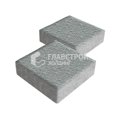 Тротуарная плитка Квадрат 200х200х60, серая с мраморной крошкой