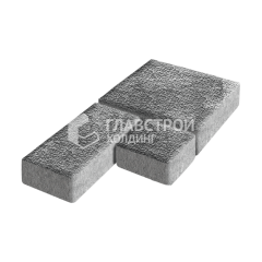 Тротуарная плитка Рубико, антрацит с мраморной крошкой, 4 см