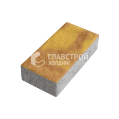 Тротуарная плитка Брусчатка, шафран, 6 см