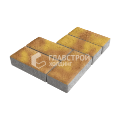 Тротуарная плитка 200х100х60, шафран