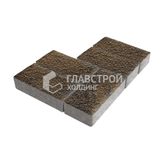 Тротуарная плитка Брусчатка, арабская ночь с мраморной крошкой, 4 см