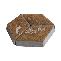 Тротуарная плитка Ромб, листопад на камне, 6 см