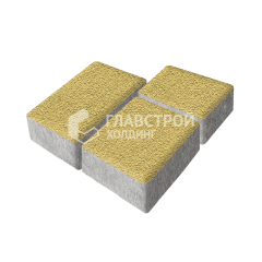 Тротуарная плитка Лэндхаус, желтая на камне, 4 см