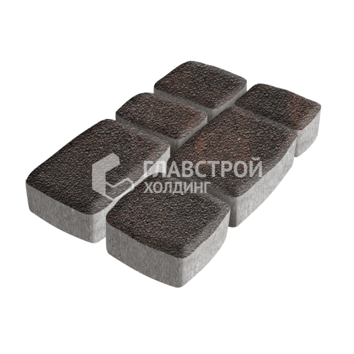 Тротуарная плитка Классика 3 камня, кармен на камне, 6 см
