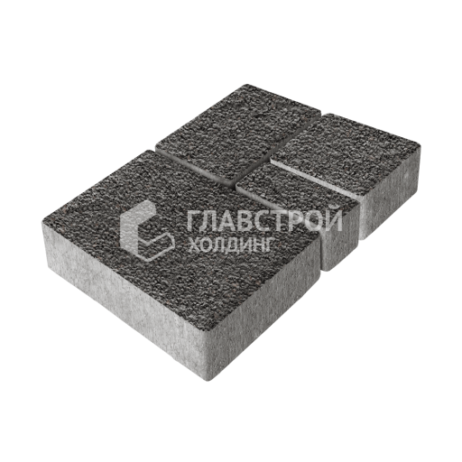 Тротуарная плитка Мюнхен, джафар черный с гранитной крошкой, 4 см