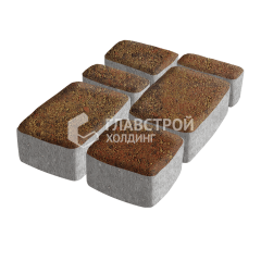 Тротуарная плитка Классико, джафар оранжевый, 6 см