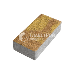 Тротуарная плитка 200х100х60, шафран с гранитной крошкой