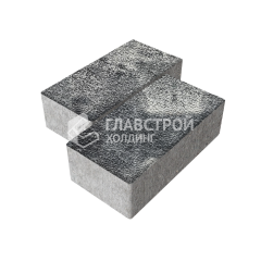 Тротуарная плитка 240х120х70, черно-белая с гранитной крошкой
