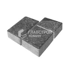 Тротуарная плитка Лэндхаус, аляска черная с мраморной крошкой, 8 см