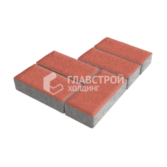 Тротуарная плитка 200х100х80, красная