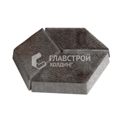 Тротуарная плитка Ромб, мокко на камне, 6 см