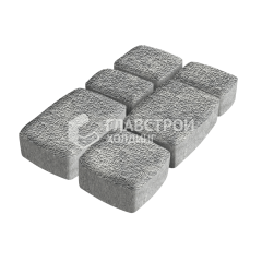 Тротуарная плитка Классика 3 камня, аква с мраморной крошкой, 4 см