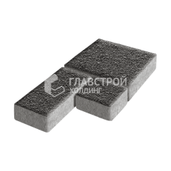 Тротуарная плитка Рубико, джафар черный с мраморной крошкой, 4 см