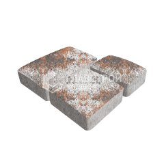 Тротуарная плитка Брук, агат оранжевый, 4 см