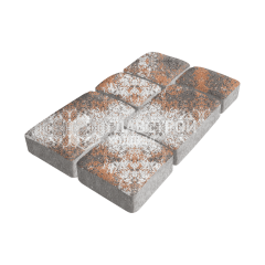 Тротуарная плитка Брук, агат оранжевый, 4 см