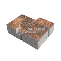 Тротуарная плитка Ностальгия, сомон с гранитной крошкой, 4 см