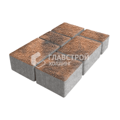 Тротуарная плитка Ностальгия, сомон с гранитной крошкой, 4 см