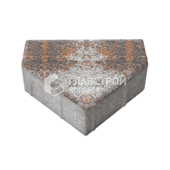 Тротуарная плитка Тиара, агат оранжевый с гранитной крошкой, 6 см