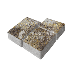 Тротуарная плитка Лэндхаус, агат желтый на камне, 4 см