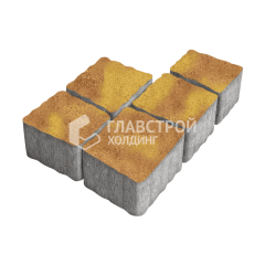 Тротуарная плитка Антик, шафран, 4 см