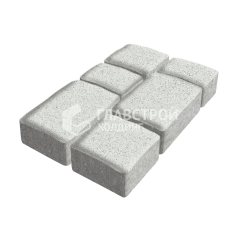 Тротуарная плитка Старый город, белая, 6 см