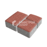 Тротуарная плитка Старый город, красная с мраморной крошкой, 6 см