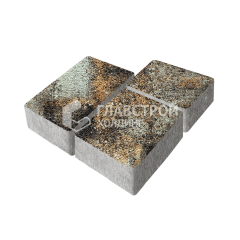 Тротуарная плитка Лэндхаус, агат кофейный на камне, 6 см