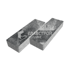 Тротуарная плитка 300х100х60, черно-белая на камне